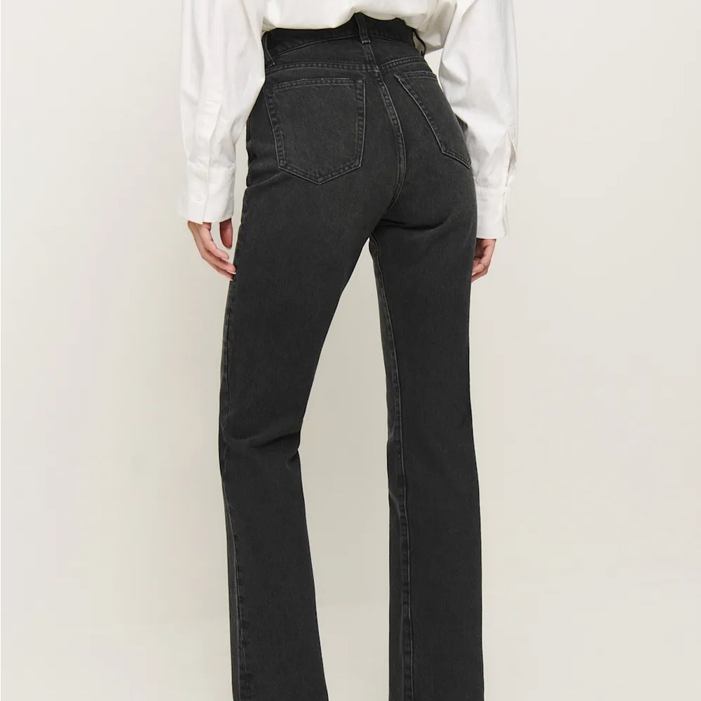 NWT Reformation Mia High-rise Vintage Bootcut jeans in washed black size 30